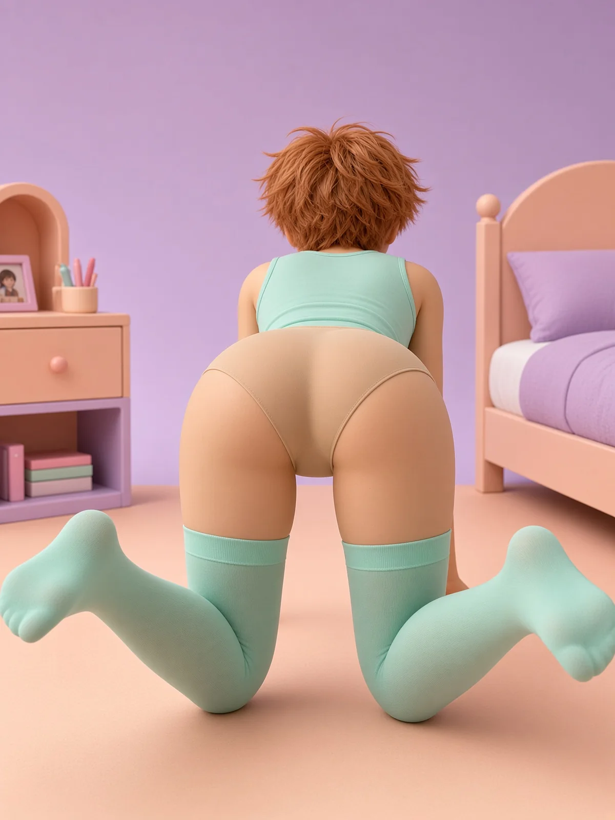 AI-generated fictional adult image: Soft mornings — composition 18