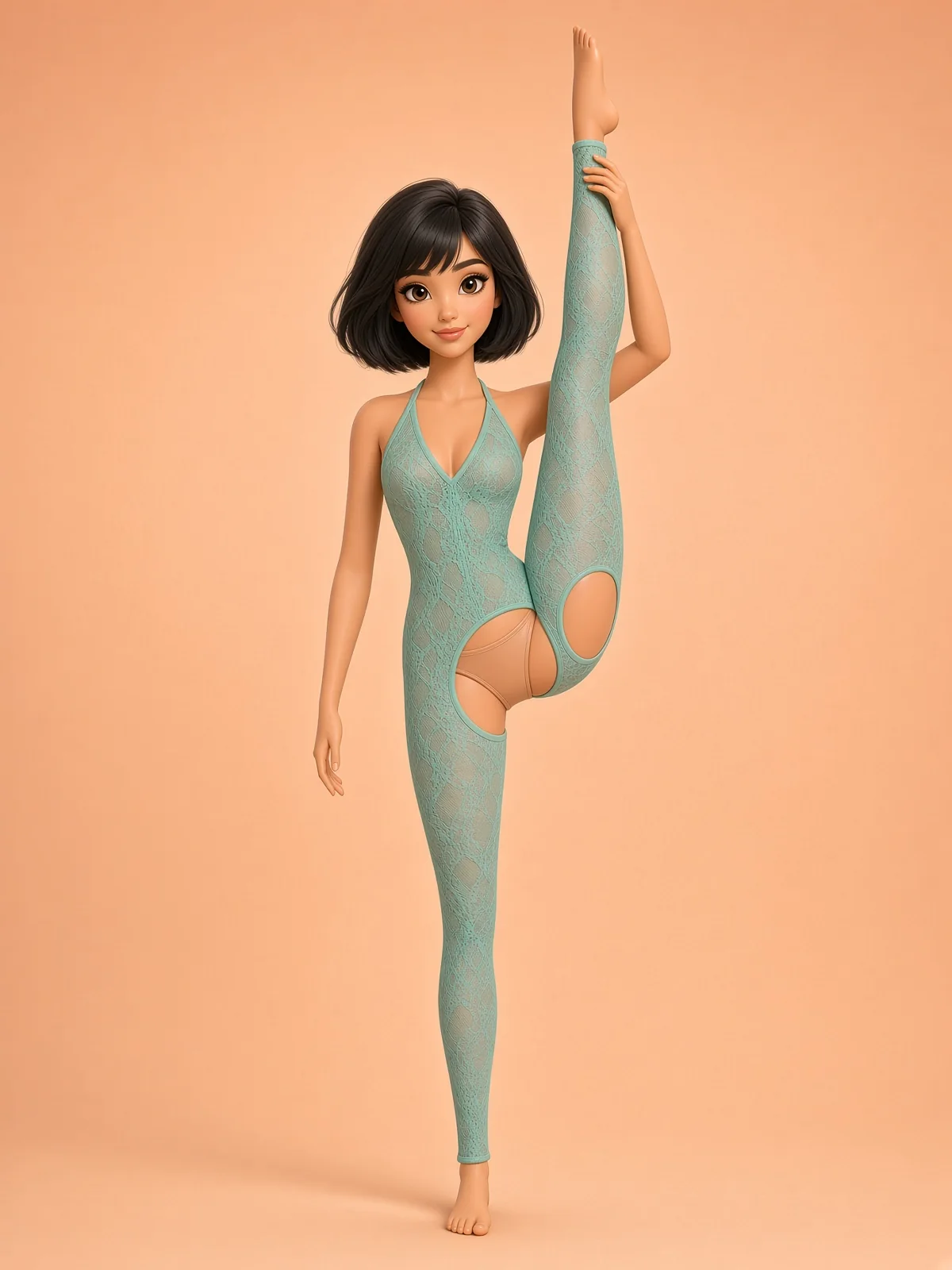 AI-generated fictional adult image: Sea glass · illustrated — composition 01