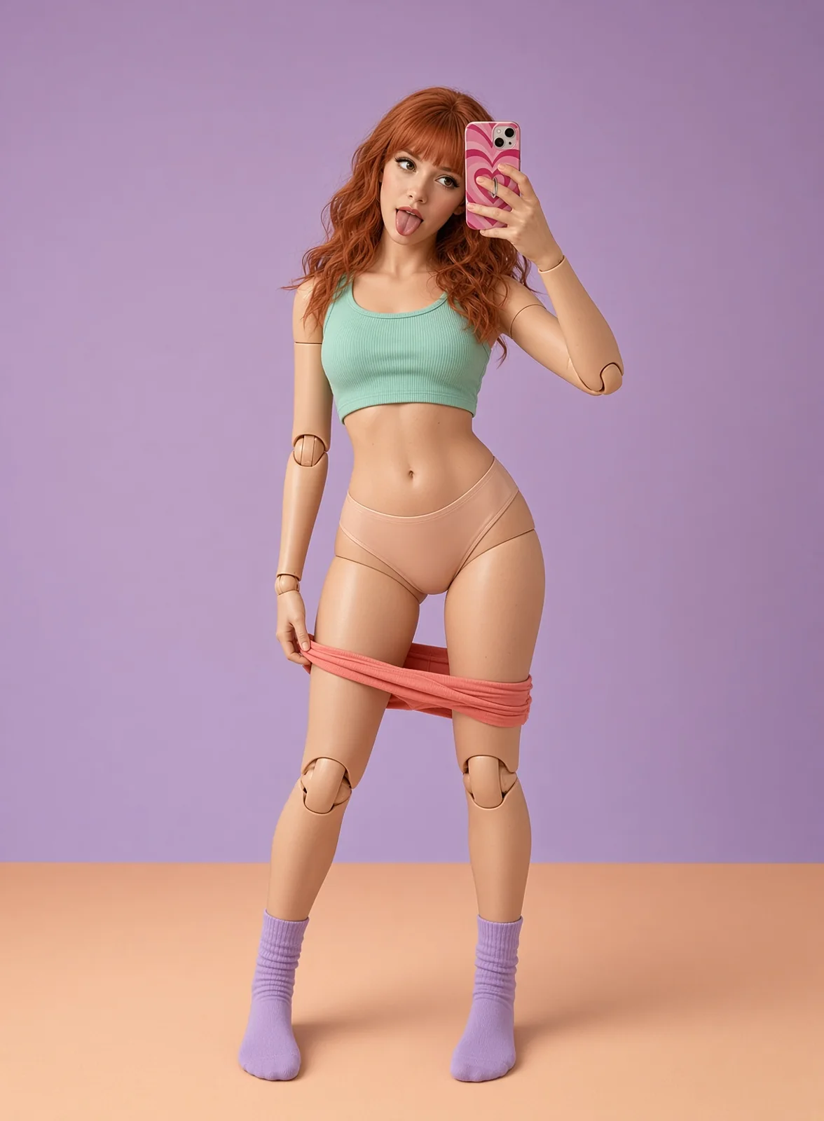 AI-generated fictional adult image: Mirror moments — composition 04